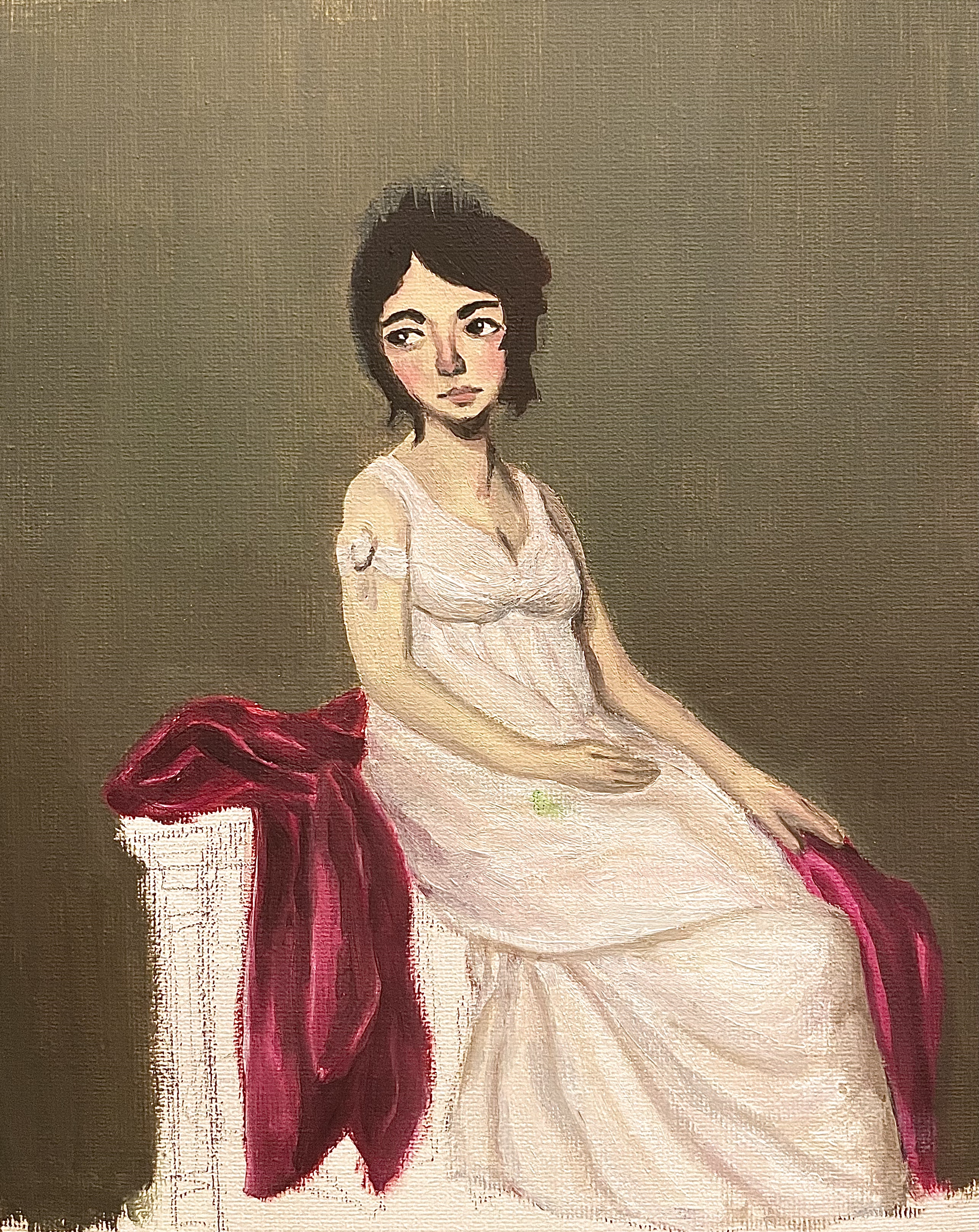 in white (study)